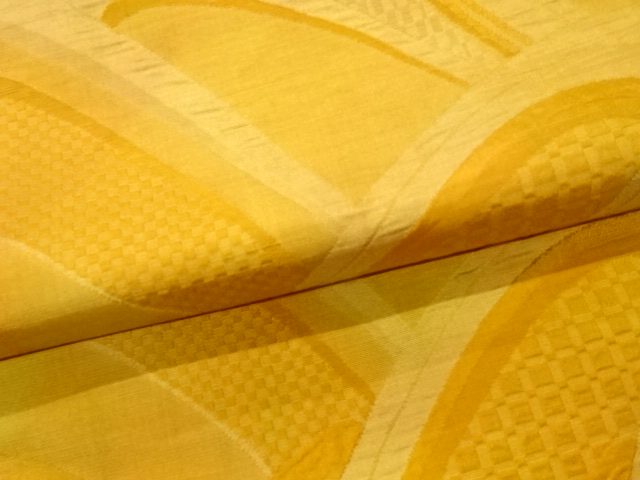  抽象波模様織出し名古屋帯